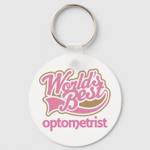 Cute Pink Worlds Best Optometrist Sleutelhanger
