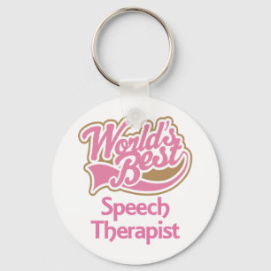 Cute Pink Worlds Best Speech Therapist Sleutelhanger