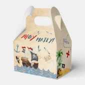 Cute Pirate Birthday Parchment waterverf Bedankdoosjes (Achterkant)