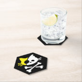 Cute Pirate Cat Kartonnen Onderzetters (Insitu)