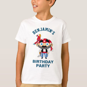 Cute Pirate Kids Birthday Party T-shirt