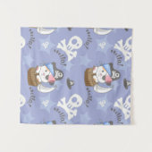 Cute Pirate Kitten Pattern Wandkleed (Voorkant (horizontaal))