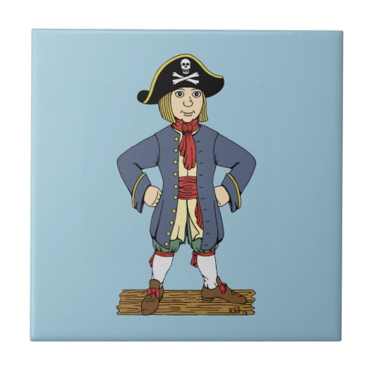 Cute Pirate Lad Tegeltje (Voorkant)