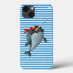 Cute Pirate Narwhal iPhone 13 Hoesje