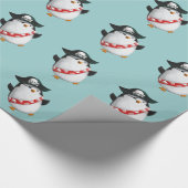 Cute Pirate Penguin Cadeaupapier (Hoek)