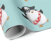 Cute Pirate Penguin Cadeaupapier (Rol Hoek)