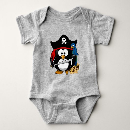 Cute Pirate Penguin Romper (Voorkant)