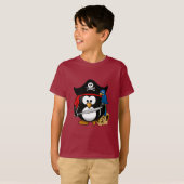Cute Pirate Penguin T-shirt (Voorkant volledig)