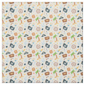 Cute Pirate Thormate Nautical Pattern Stof (Swatch)
