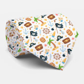 Cute Pirate Thormate Nautical Pattern Stropdas (Opgerold)