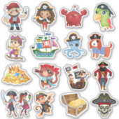 Cute Pirates Scrapbook Sticker Pack #004 (Voorkant)