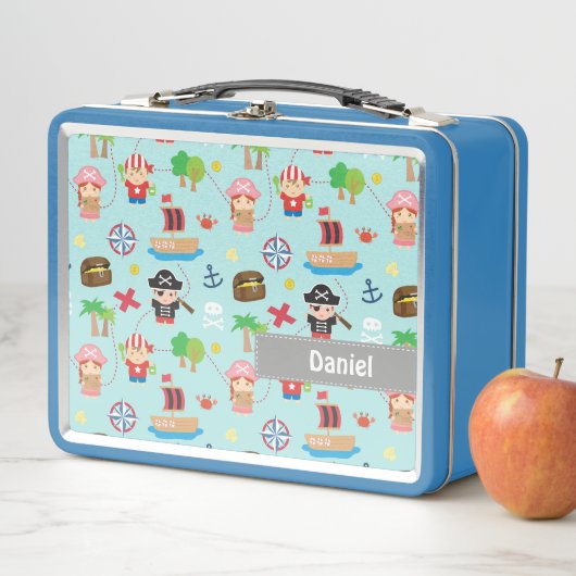 Cute Pirates Treasure Hunt Kinder Personalized Lun (In situ)