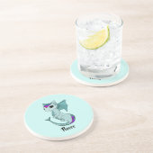 Cute Pisces Dragon design dessous de verre en grès (Côté)