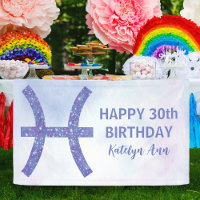 Cute Pisces Specialized Paars Happy Birthday