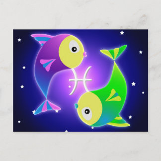 Cute Pisces Zodiac Briefkaart