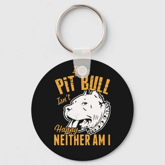 Cute Pit Bull Ma Pap Puppy Dog Pitbull Rescue Sleutelhanger (Voorkant)
