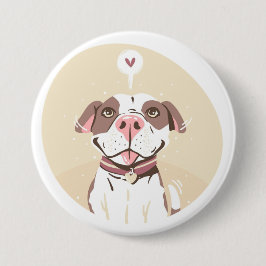 Cute Pit Bull Ronde Button 7,6 Cm
