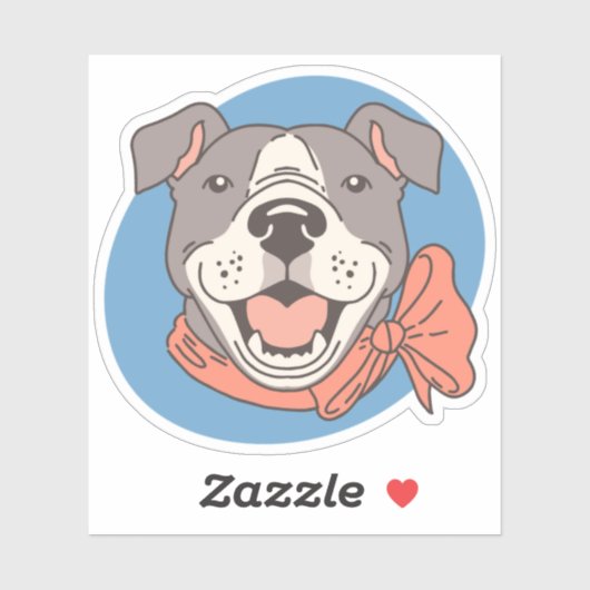 Cute Pit Bull Sticker (Vel)