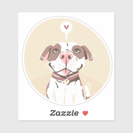 Cute Pit Bull Sticker (Vel)
