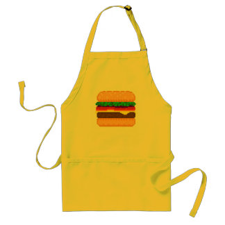 Cute Pixel Art Burger Time Apron Standaard Schort