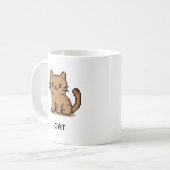 Cute Pixel Art Cat Mug (Devant gauche)