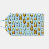 Cute Pixel Art Honey Beer Fles Pattern Cadeaulabel (Achterkant Horizontaal)