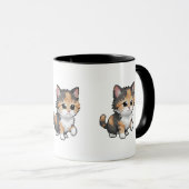 Cute Pixel Art Kitten Mug (Devant droit)