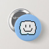 Cute Pixel Cloud Ronde Button 5,7 Cm (Voorkant /achterkant)
