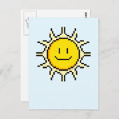 Cute Pixel Sun Briefkaart (Voorkant / Achterkant)