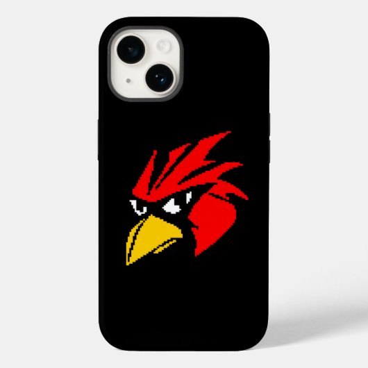 Cute pixeled bird face drawstring bag hand sanitiz Case-Mate iPhone case (Achterkant)