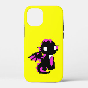 Cute pixeled dragon baby wrapping paper iPhone 12 mini hoesje