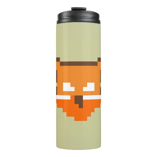 Cute pixeled fox face Hoesje-Mate iPhone case Thermosbeker (Voorkant)