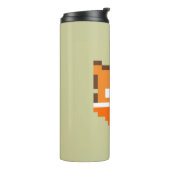 Cute pixeled fox face Hoesje-Mate iPhone case Thermosbeker (Gedraaid links)