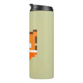 Cute pixeled fox face Hoesje-Mate iPhone case Thermosbeker (Geroteerd rechts)