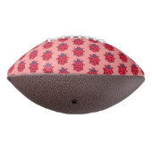 Cute pixeled ladybug insect werpt kussen american football (Gedraaid 270)