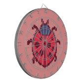Cute pixeled ladybug insect werpt kussen dartbord (Voorkant Links)
