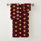 Cute pixeled monkey face notitieboek HP notebook s Bad Handdoek (Insitu)