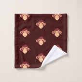 Cute pixeled monkey face notitieboek HP notebook s Bad Handdoek (Wasdoekje)