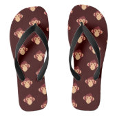 Cute pixeled monkey face notitieboek HP notebook s Teenslippers (Voetbed)