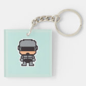 Cute pixeled robotCop Sleutelhanger (Achterkant)