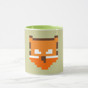 Cute pixeled vos gezicht Case-Mate iPhone hoesje Mok