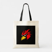 Cute pixeleleled bird face trektas tote bag (Achterkant)