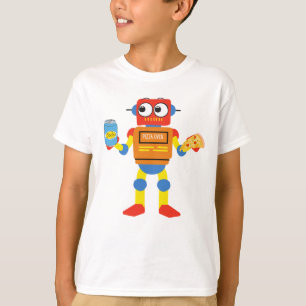 Cute Pizza Oven Robot T-shirt