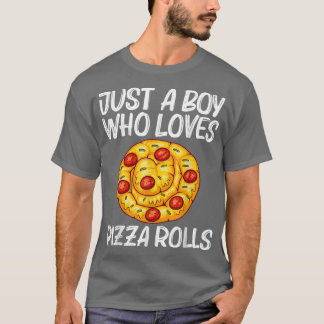 Cute Pizza Roll Design for Boys Kinder Pizza Snack T-shirt