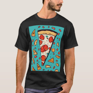 Cute Pizza Slice - Illustratie Cartoon stijl T-shirt