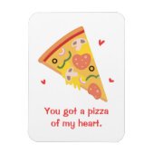 Cute Pizza van mijn Heart Pun Love Humor Magneet (Verticaal)