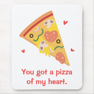 Cute Pizza van mijn Heart Pun Love Humor Muismat
