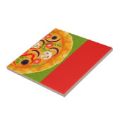 Cute pizzaminnaar kleurrijk eten tegeltje (Zijkant)