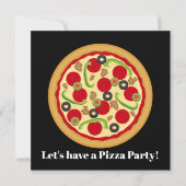 Cute pizzaparty elk doel kaart (Voorkant)
