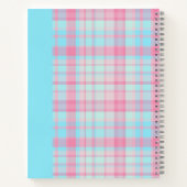 Cute plaid pastel pink Daisy Notes Notebook Notitieboek (Achterkant)